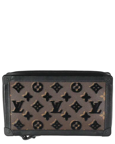 Pre-owned Louis Vuitton Black, Brown Canvas Tuffetage Soft Trunk Clutch (authentic Pre-  Loved)
