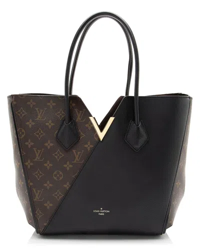 Pre-owned Louis Vuitton Black, Brown Coated Canvas, Leather Kimono (authentic Pre-loved)