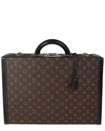 Pre-owned Louis Vuitton Black, Brown Coated Canvas, Leather President Briefcase  (authentic Pre-loved)