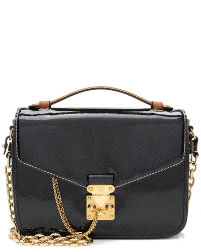 Pre-owned Louis Vuitton Black, Brown Coated Canvas, Leather, Shiny Epi Leather Pochette  Metis (authentic Pre-