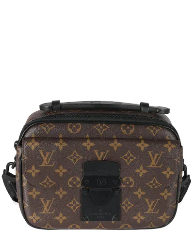 Pre-owned Louis Vuitton Black, Brown Coated Canvas S Lock Messenger (authentic Pre-  Loved)