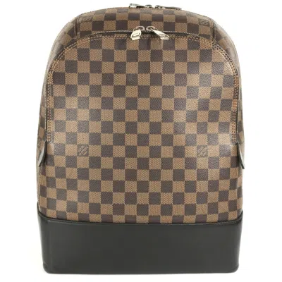 Pre-owned Louis Vuitton Black Brown Damier Canvas Damier Canvas Backpack ()