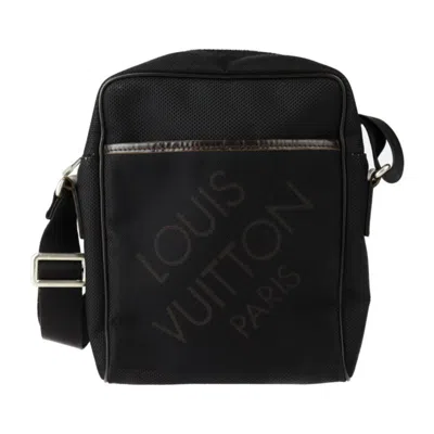 Pre-owned Louis Vuitton Black Brown Damier Geant Leather Messenger Bag Shoulder Bag () In Black, Brown