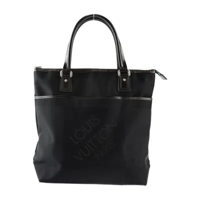 Pre-owned Louis Vuitton Black Brown Damier Geant Leather Tote Bag () In Black, Brown
