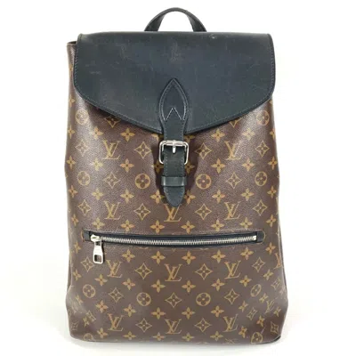 Pre-owned Louis Vuitton Black Brown Galle Monogram Backpack ()
