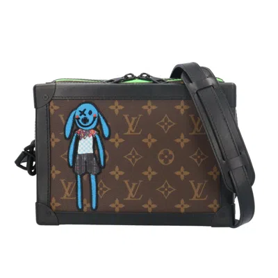 Pre-owned Louis Vuitton Black Brown Green Monogram Canvas Shoulder Bag ()