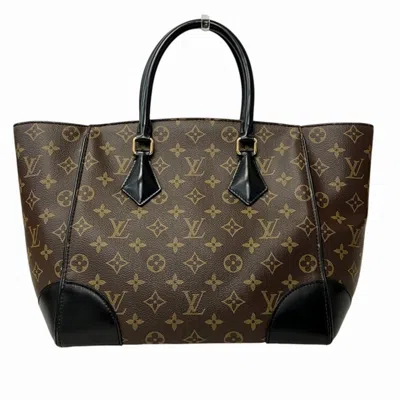 Pre-owned Louis Vuitton Black Brown Handbag Tote Bag () In Black, Brown