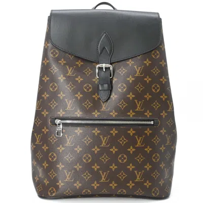 Pre-owned Louis Vuitton Black Brown Leather Backpack () In Multi