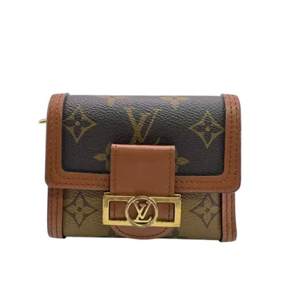 Pre-owned Louis Vuitton Black Brown Leather Wallet (tri-fold) () In Multi