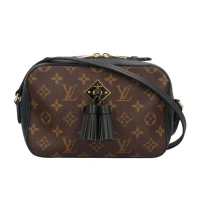 Pre-owned Louis Vuitton Black Brown Monogram Canvas Shoulder Bag () In Multi
