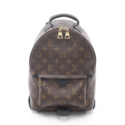 Pre-owned Louis Vuitton Black Brown Monogram Coated Canvas Backpack () In Multi
