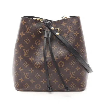 Pre-owned Louis Vuitton Black Brown Monogram Coated Canvas Shoulder Bag ()