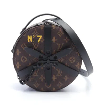 Pre-owned Louis Vuitton Black Brown Monogram Leather Shoulder Bag () In Black, Brown