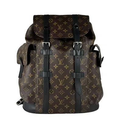 Pre-owned Louis Vuitton Black Brown Monogram Macassar Backpack () In Black, Brown, Monogram Macassar