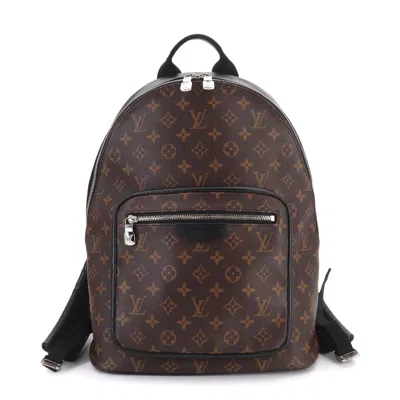 Pre-owned Louis Vuitton Black Brown Monogram Macassar Monogram Backpack () In Multi