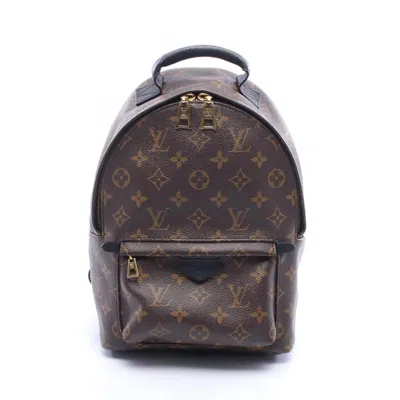 Pre-owned Louis Vuitton Black Brown Monogram Monogram Backpack Handbag () In Multi