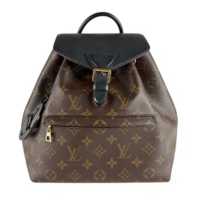 Pre-owned Louis Vuitton Black Brown Monogram Monogram Backpack () In Multi