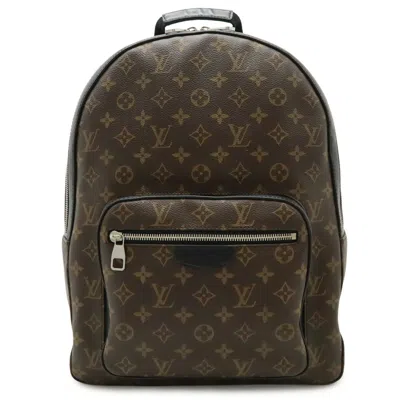 Pre-owned Louis Vuitton Black Brown Monogram Monogram Backpack Shoulder Bag () In Multi