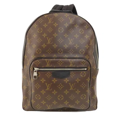 Pre-owned Louis Vuitton Black Brown Monogram Monogram Canvas Backpack () In Multi