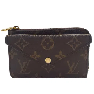 Pre-owned Louis Vuitton Black Brown Monogram Monogram Coin Purse/coin Case () In Multi