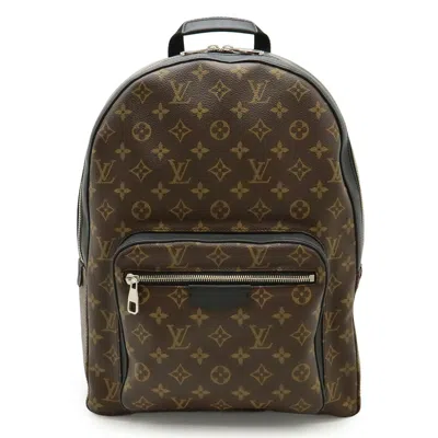 Pre-owned Louis Vuitton Black Brown Monogram Monogram Leather Backpack () In Multi
