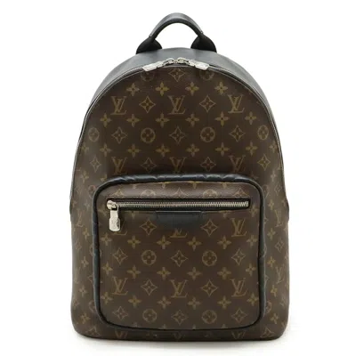 Pre-owned Louis Vuitton Black Brown Monogram Monogram Leather Backpack () In Multi