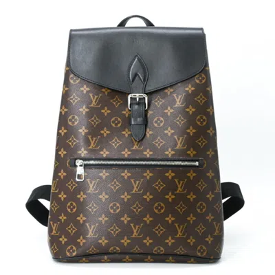 Pre-owned Louis Vuitton Black Brown Monogram Monogram Leather Backpack () In Multi