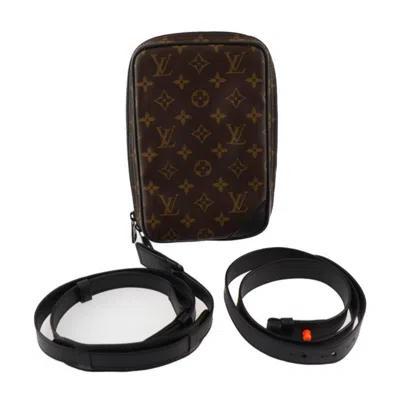 Pre-owned Louis Vuitton Black Brown Monogram Monogram Leather Shoulder Bag Sling Bag () In Black, Brown, Monogram