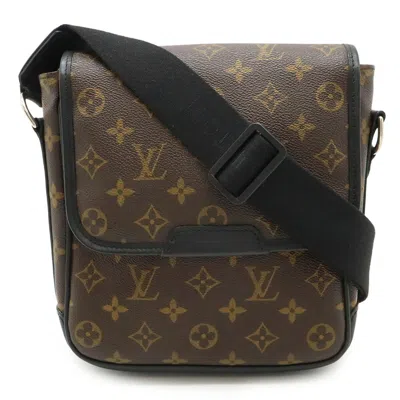 Pre-owned Louis Vuitton Black Brown Monogram Pochette Shoulder Bag ()