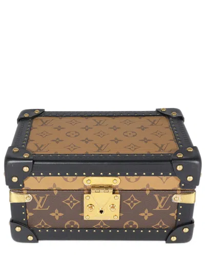 Pre-owned Louis Vuitton Black, Brown Monogram Reverse Canvas Coffret Tresor 24  (authentic Pre-loved)