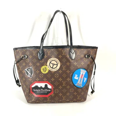 Pre-owned Louis Vuitton Black Brown Monogram Shoulder Bag Tote Bag () In Multi