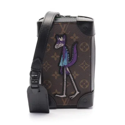 Pre-owned Louis Vuitton Black Brown Multi-color Coated Canvas Pvc Monogram Leather Shoulder Bag ()