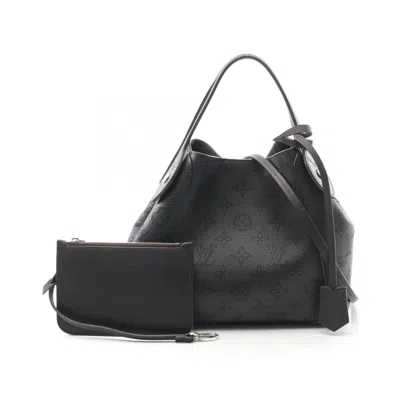 Pre-owned Louis Vuitton Black Brown Noir Mahina Leather Tote Bag ()