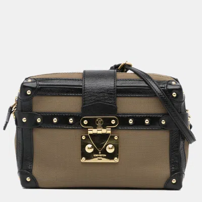 Pre-owned Louis Vuitton Black Brown Petite Malle Soft Mm
