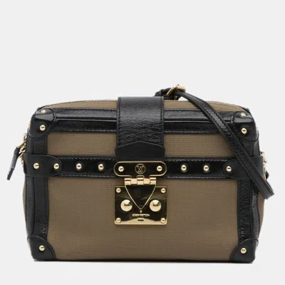 Pre-owned Louis Vuitton Black Brown Petite Malle Soft Mm