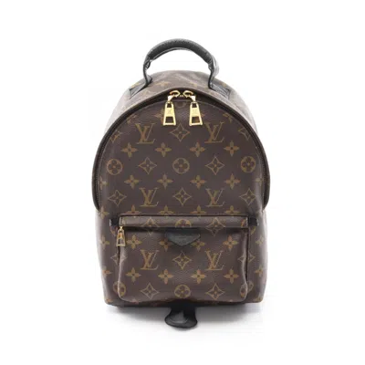 Pre-owned Louis Vuitton Black Brown Pvc Leather Backpack () In Multi