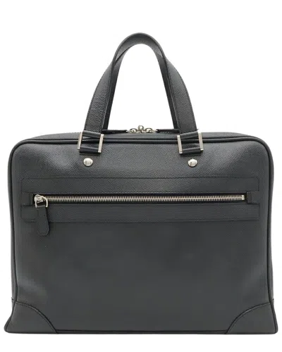 Pre-owned Louis Vuitton Black Calfskin Igor Briefcase (authentic Pre-loved)