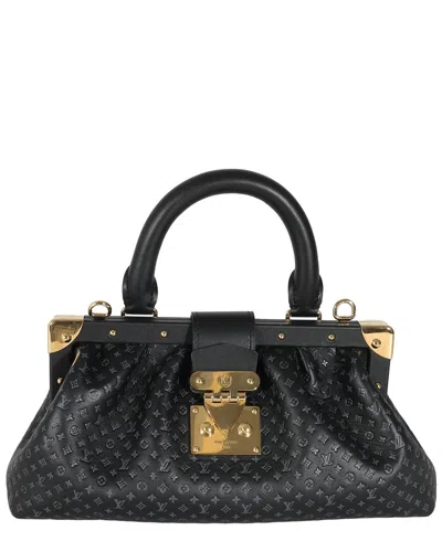 Pre-owned Louis Vuitton Black Calfskin Nanogram Clutch (authentic Pre-loved)