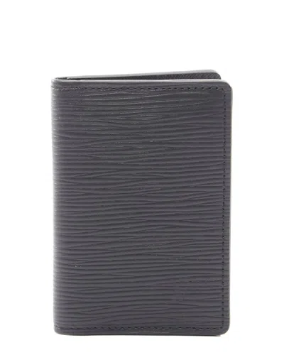 Louis Vuitton Black Calfskin Organizer Card Case (authentic Pre-loved) In Gray