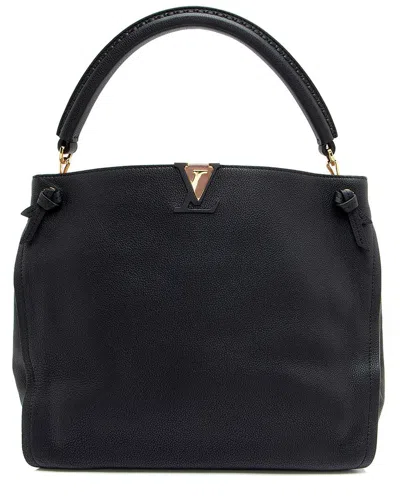 Pre-owned Louis Vuitton Black Calfskin Tournon Hobo (authentic Pre-loved)