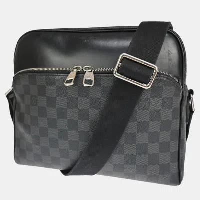 Pre-owned Louis Vuitton Black Canvas Reporter Dayton Shoulder Bag