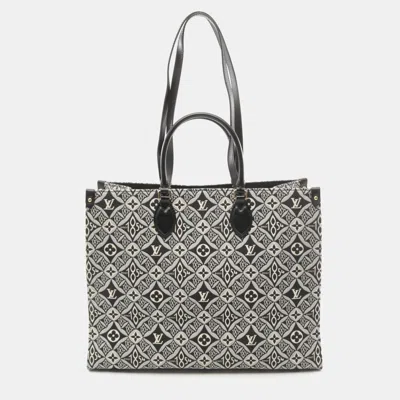 Pre-owned Louis Vuitton Black Canvas Since 1854 Onthego Gm Bag