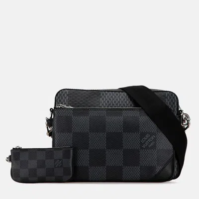 Pre-owned Louis Vuitton Black Canvas Trio Messenger Bag