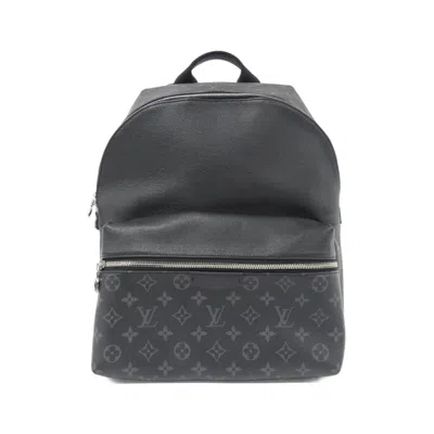 Pre-owned Louis Vuitton Black Coated Canvas Backpack ()