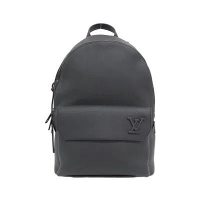 Pre-owned Louis Vuitton Black Coated Canvas Backpack ()
