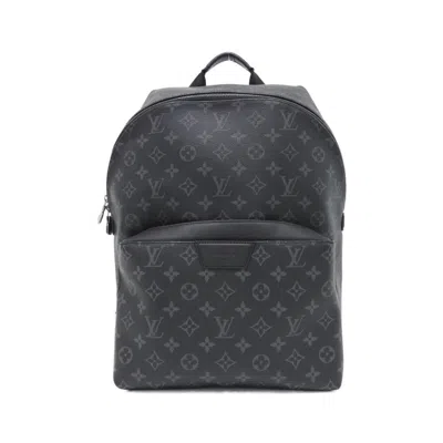 Pre-owned Louis Vuitton Black Coated Canvas Backpack ()