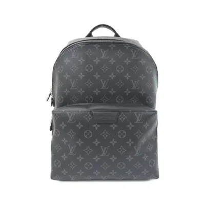 Pre-owned Louis Vuitton Black Coated Canvas Backpack ()