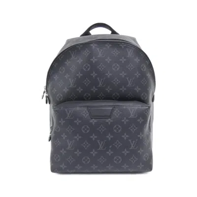 Pre-owned Louis Vuitton Black Coated Canvas Backpack ()