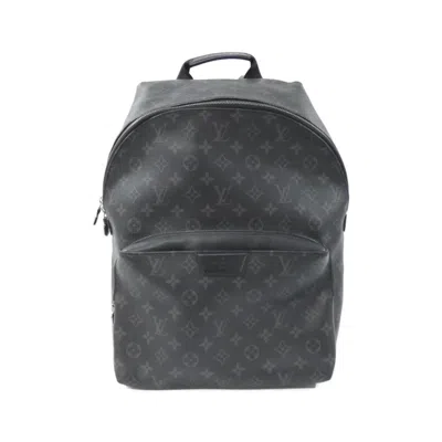Pre-owned Louis Vuitton Black Coated Canvas Backpack ()