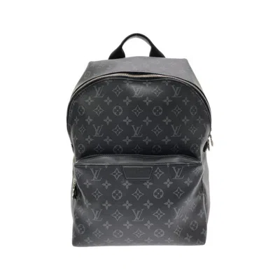 Pre-owned Louis Vuitton Black Coated Canvas Backpack ()